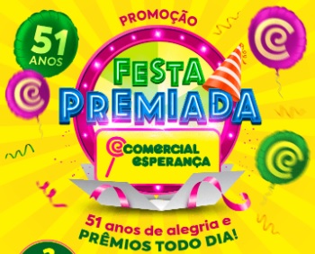 Aniversário 2021 Comercial Esperança 51 Anos Promoção Festa Premiada