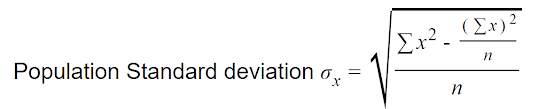 Population Standard Deviation Equation