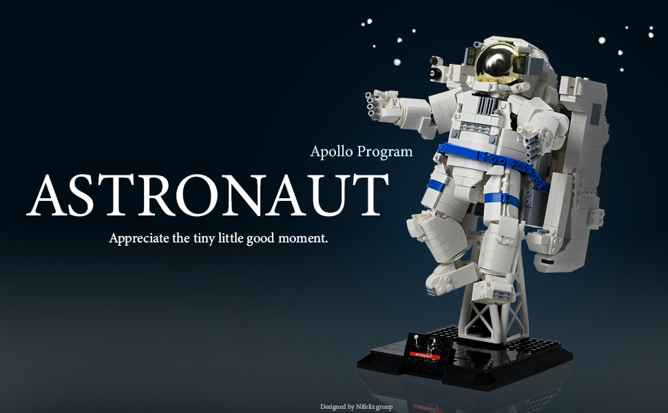 Nifeliz astronaut building kit compatible with lego city pace