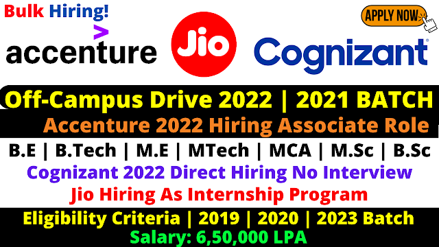 Cognizant Off Campus Drive 2022