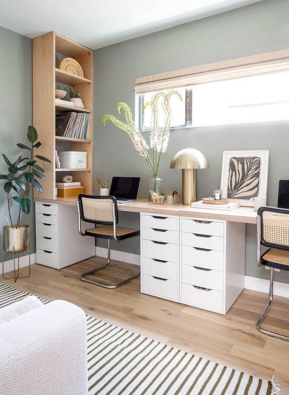 Habitación de invitados y despacho, antes y después