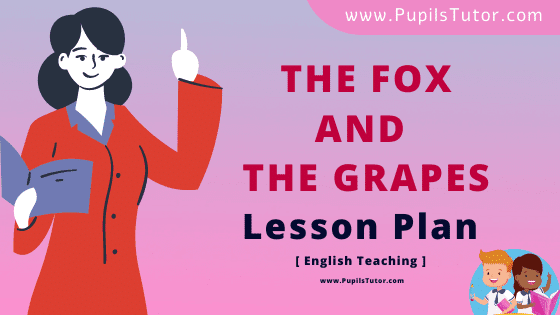 The Fox And The Grapes (Story) Lesson Plan For B.Ed, DE.L.ED, BTC, M.Ed 1st 2nd Year And Class 2nd To 8th English Teacher Free Download PDF On Macro And Real School Teaching Practice Skill - www.pupilstutor.com