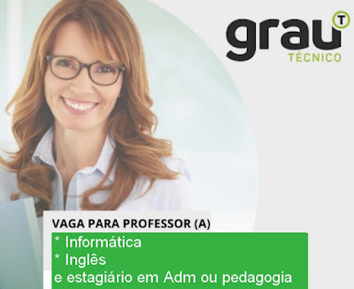 Vagas para Professor de Inglês, Informática e Estagiários em Porto Alegre