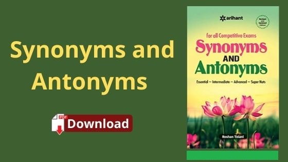 Synonyms and Antonyms Free Pdf Download