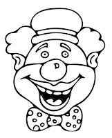 Clown laughing coloring page