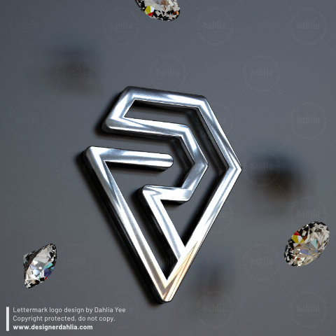 Letter R Diamond Logo