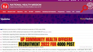 NHM, UP Community Health Officer Jobs