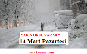 14 Mart Pazartesi Okullar Var Mı İstanbul