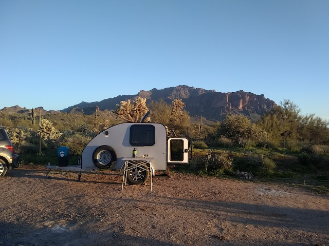 little silver trailer with inside dimensions similar to a 2 man backpacking tent