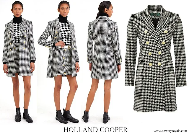 Kate Middleton wore Holland Cooper Knightsbridge Houndstooth Coat