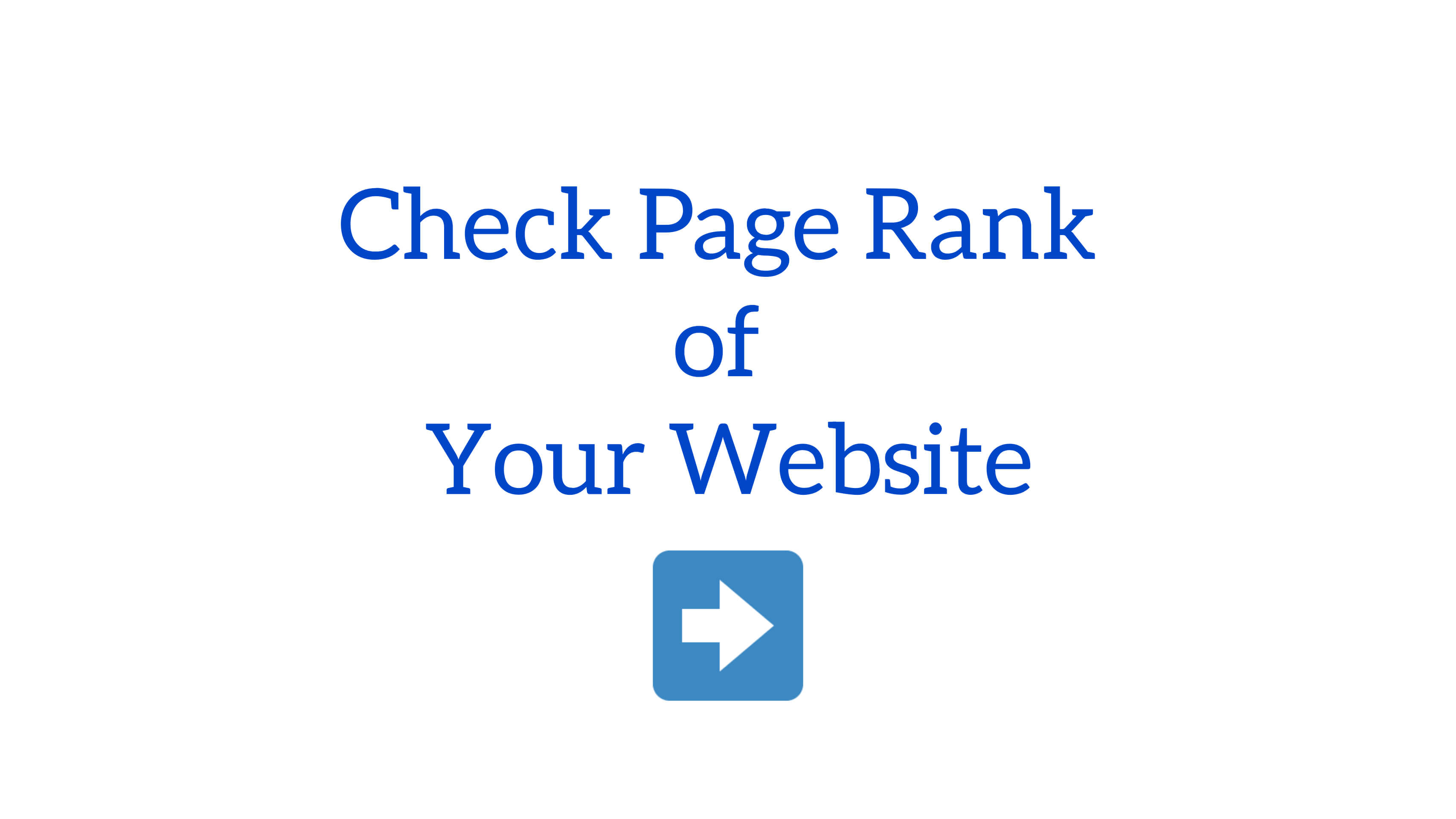 Check Page Rank of Your Website