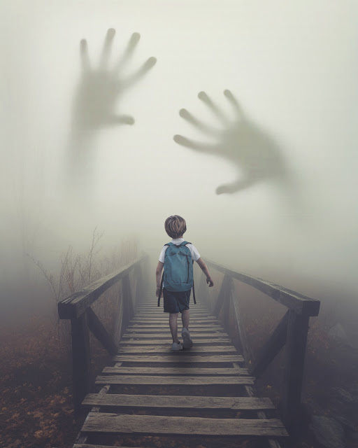 Surreal foggy bridge Photo Manipulation Photoshop Tutorial