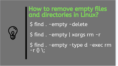How to Delete Empty Files and Directories in Unix or Linux Server - find Command Example