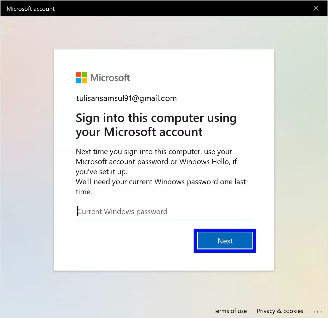 12-Microsoft-account-enter-current-password