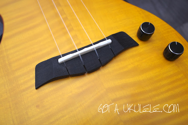 Snail Electro Concert Ukulele bridge