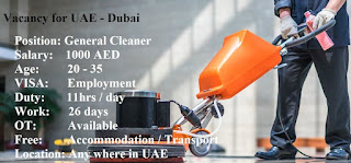 Cleaners Jobs Vacancies in Dubai, UAE For Automobile Company