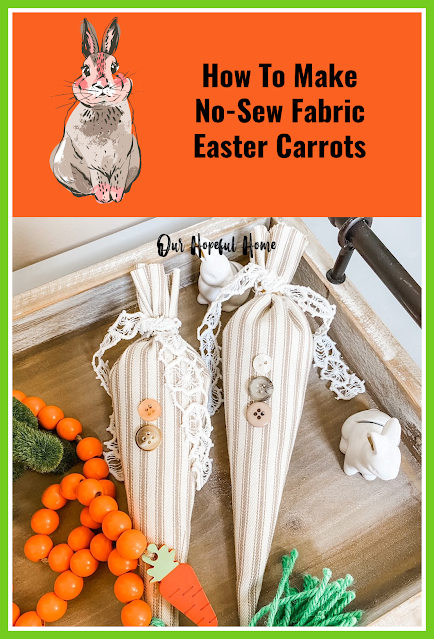 cotton ticking fabric stuffed Easter carrots