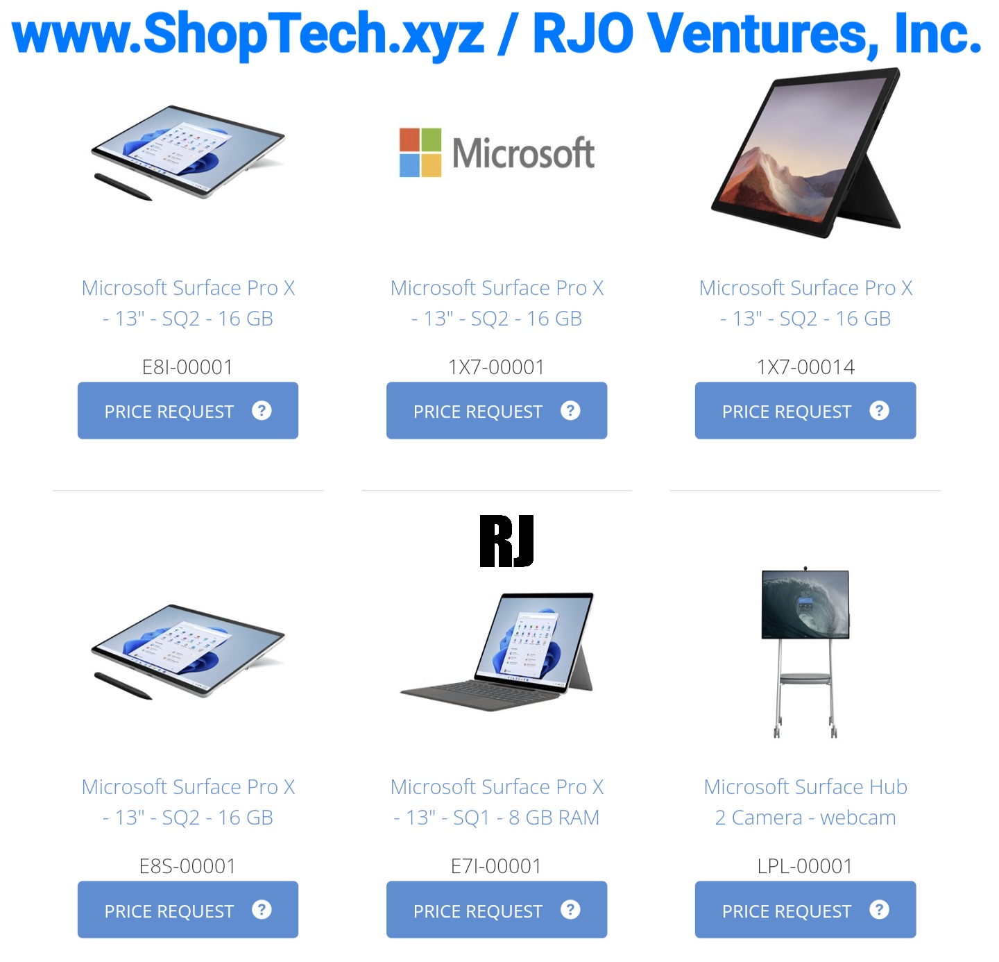 www.ShopTech.xyz; Powered by: RJO Ventures, Inc.