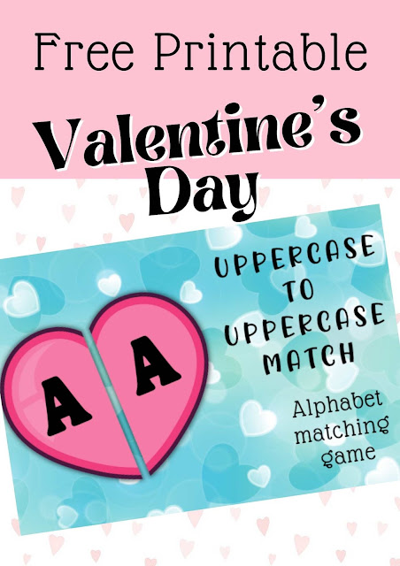 Valentine's Day Alphabet Games , Heart Shape Theme Activity , Math center