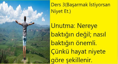 Ders 3(Başarmak İstiyorsan Niyet Et), saymuallim