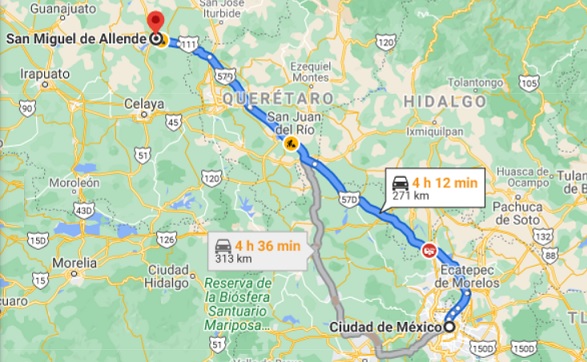 Ruta Ciudad de Mexico A San Miguel de Allende