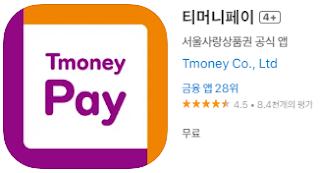 애플 앱스토어에서 티머니페이(Tmoney Pay) 앱 설치 다운로드 (애플 아이폰)