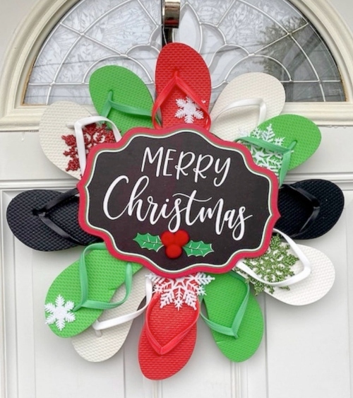 Flip Flop Christmas Wreaths