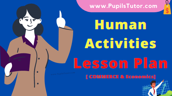 Human Activities Lesson Plan For B.Ed, DE.L.ED, BTC, M.Ed 1st 2nd Year And Class 11 And 12th Commerce Teacher Free Download PDF On Mega School Teaching Skill In English Medium. - www.pupilstutor.com