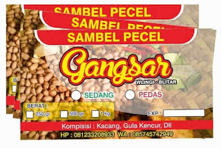 contoh label sambal