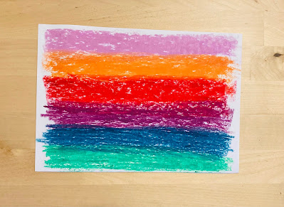 rainbow pattern in pastel