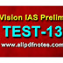 [PDF] Vision IAS Prelims Test-13 in English with Explanation PDF For All Competitive Exams Download Now