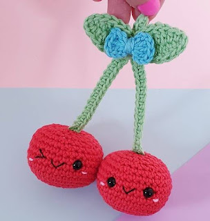 PATRON GRATIS CEREZA AMIGURUMI 48199 🍒