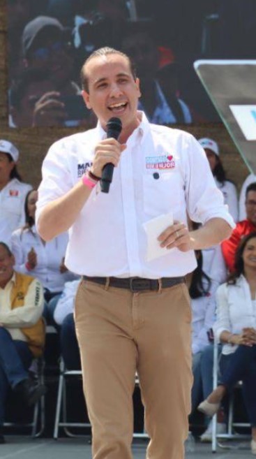 Reciclando discursos trillados, Mario Riestra inicia campaña por la alcaldía de Puebla