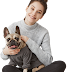 Happy Female Model Sitting with Pug Dog Transparent Image
