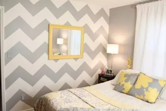 simple two colour combination for bedroom walls