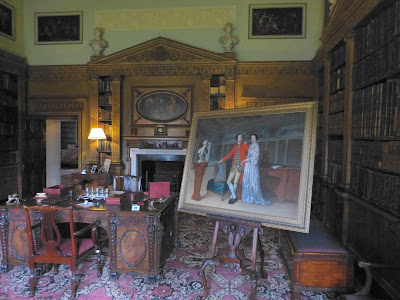 Sir Rowland Winn, 5th Baronet, and his wife in the library of their house, Nostell Priory (2014)