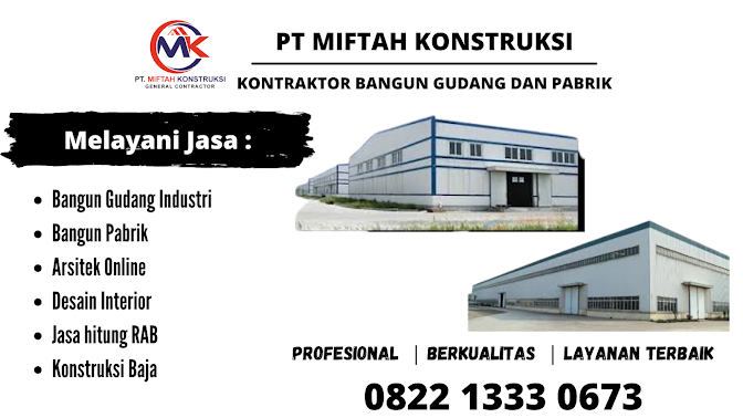 KONTRAKTOR JASA BANGUN GUDANG & PABRIK KARAWANG | MULAI Rp 2.400.000/M2 | NEGO SAMPAI DEAL