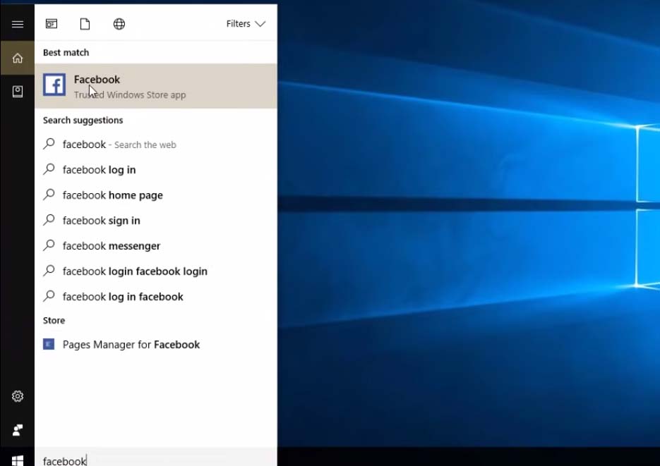 Cách tải Facebook trên máy tính Windows 10 từ Microsoft Store a