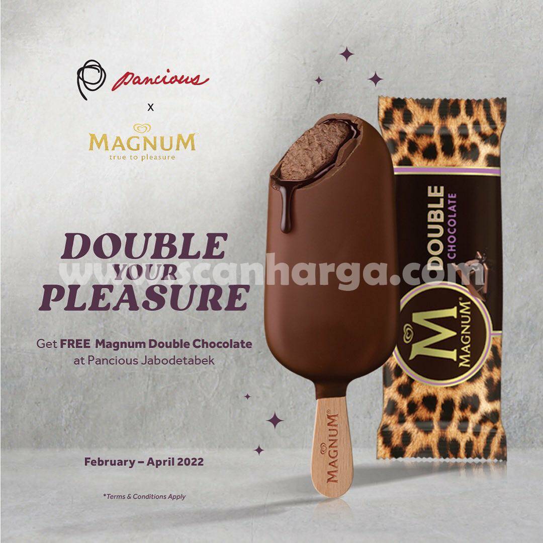 Pancious x Magnum Promo Gratis 2 Magnum Double Chocolate