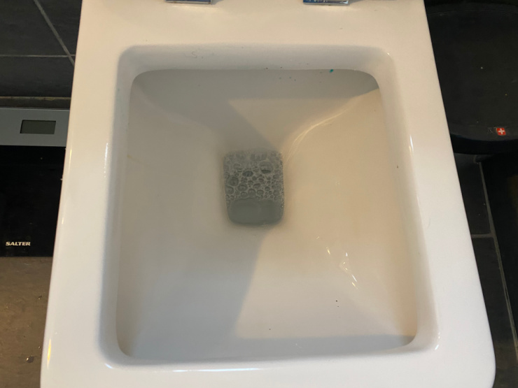 toilet after flushing