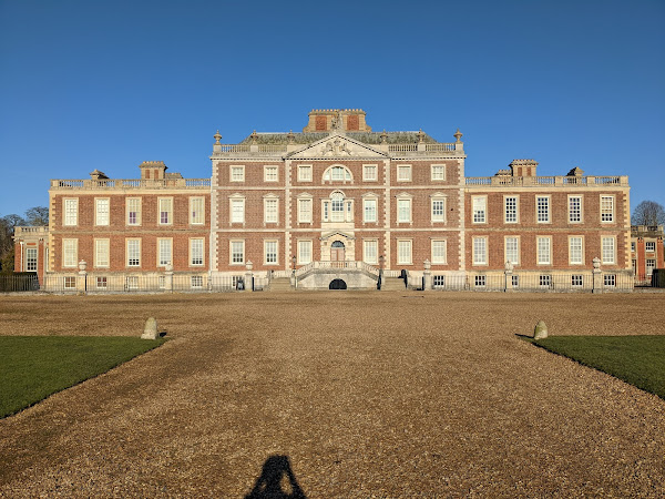 Wimpole Hall after the frost had evaporated