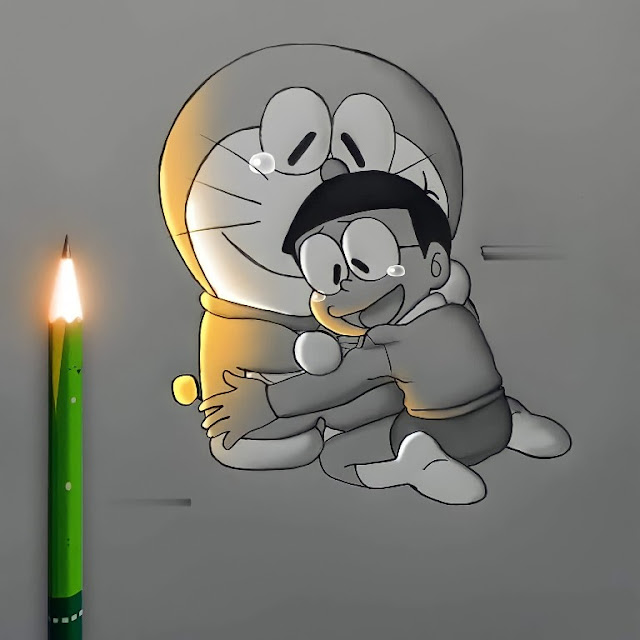 Doraemon Loves Nobita Whatsapp DP