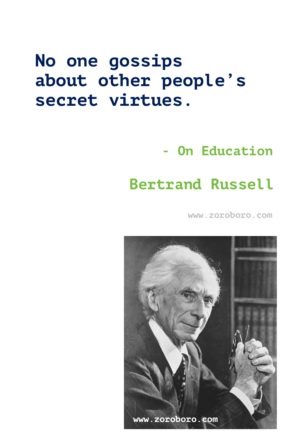 Bertrand Russell Quotes. Bertrand Russell Books, Essay Quotes. Bertrand Russell 10 commandments. Bertrand Russell Philosophy. Bertrand Russell Love, Happiness, Science, Human, Psychology & Religion Quotes. Bertrand Russell,Bertrand Russell's Books Quotes - The Problems of Philosophy, A History of Western Philosophy, The Conquest of Happiness, Marriage and Morals, Sceptical Essays, Unpopular, & Why Men Fight