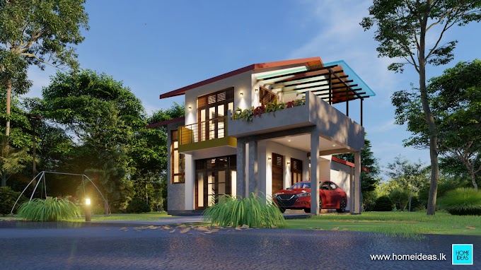 Two story 3 Bedroom House Design  @ Polgahawela Sri Lanka - House Designs Sri Lanka - sri lanka house plan - www.homeideas.lk