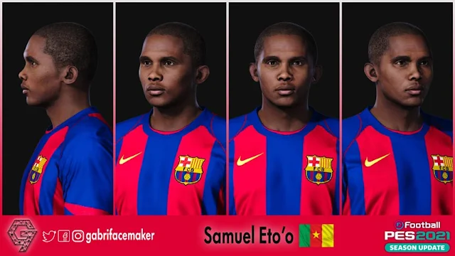 Samuel Eto'o Face (Classic) For eFootball PES 2021