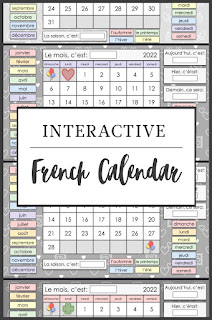 Interactive French Calendar and Weather Board