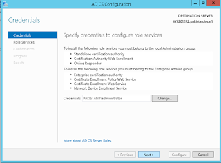 installation and configuration of active directory certificate service