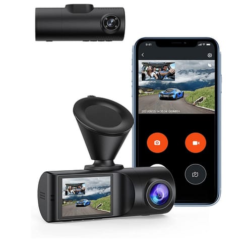 Delvit 2.5K Dual Dash Cam with Built-in GPS