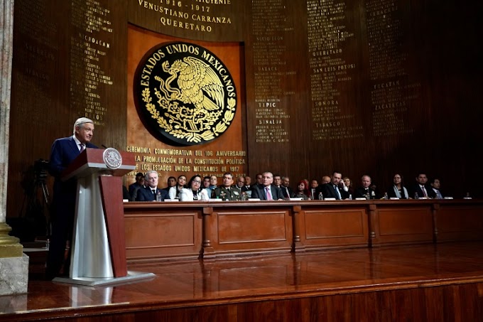 Discurso del presidente Andrés Manuel López Obrador en el 106 Aniversario de la Promulgación de la Constitución de 1917