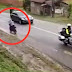 Viral! Emak-emak Bermotor Nekat Terobos Jalur Lintasan Rombongan Wapres RI